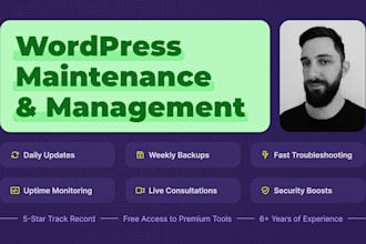 maintain and manage your wordpress website