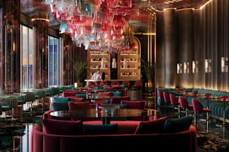restyle 3d luxe hotel bar, private dininig,luxury restaurant,interior decoration