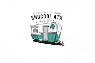 create a unique retro vintage badge logo for your brand