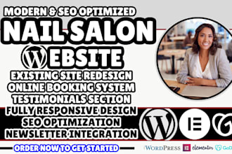 nail salon website beauty spa website nail artist website beauty salon website