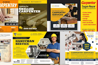 design plumber, electrician and handyman services flyer