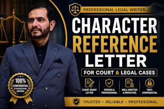make court character reference letter for legal cases