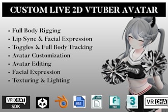 design rig live2d vtuber model avatar anime avatar vtuber character