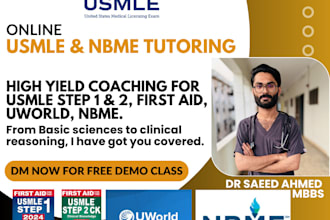 teach you pathology, first aid, uworld for usmle, nbme, cbse