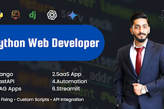 be your python django web developer for automation, scripting, and debugging