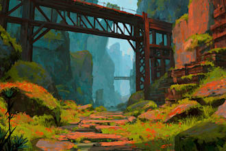 make a game environment and concept art