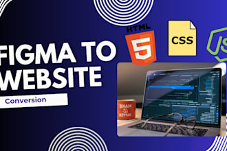 do figma to static HTML CSS conversion webpage