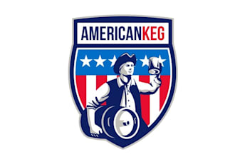 design awesome classic american keg logo