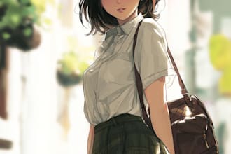 create cute  anime character or fanart