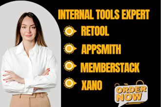 build backend, auth system and dashboard using xano memberstack appsmith retool