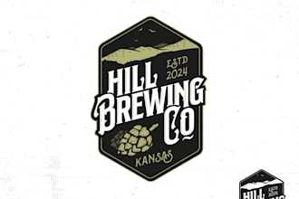 design a retro vintage custom beer brewery brand logo