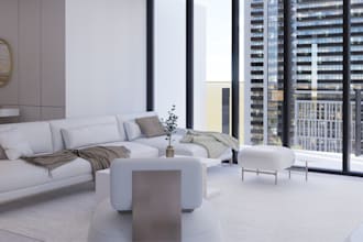 do modern interior design 3d rendering, ikea living room, bedroom home design