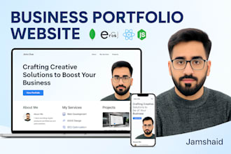 craft a stunning mern stack business portfolio website with react