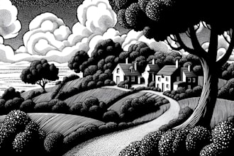 create a linocut illustration