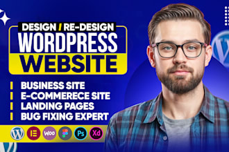 design, redesign, fix, speed optimize, and develop your wordpress elementor site