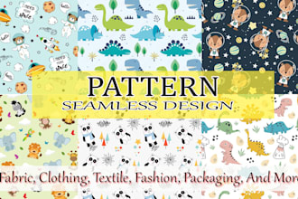 makes cute seamless pattern for baby kids fabric and prints