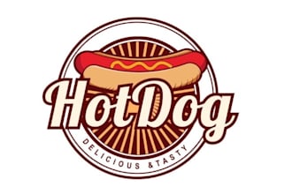 design unique hot dog logo with satisfaction guaranteed