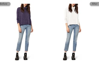 perfectly colour change, colour correct any garments,product, object and image