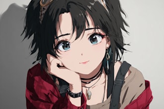 draw pixel art anime characters