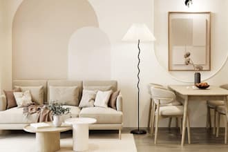 interior design, cottage cabin airbnb interior render, livingroom interior ikea