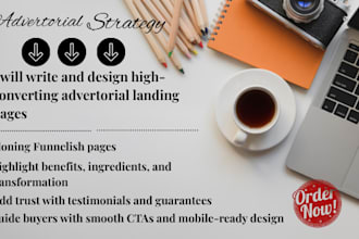 write and design high converting advertorial landing pages