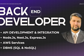 do backend development with aws services, nodejs expressjs