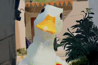 ilustracion y retratos de animales con paisajes de fondo