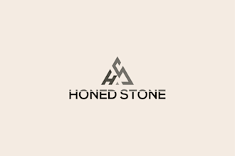 hs or stone  modern logo