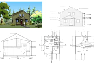 be your architect, draftsman for 2d floor plan, house plan autocad blueprint