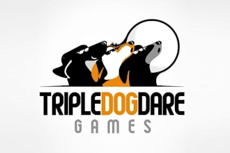 design awesome wonderful logo for triple dog dare games