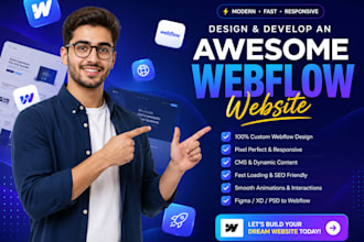 design and develop an awesome webflow website