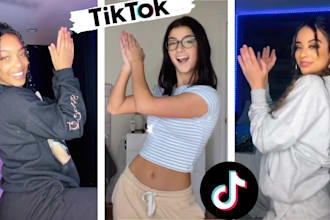 create a fire, energetic tiktok dance video to make your music go viral