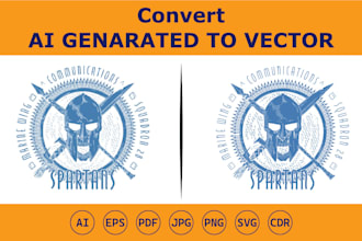 convert an ai generated logo or image to clean vector art