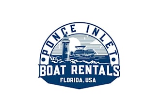 design premium boat rental company logo