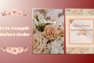 design floral and modern wedding invitation cards