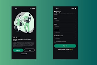 design clean mobile app UI screens in figma