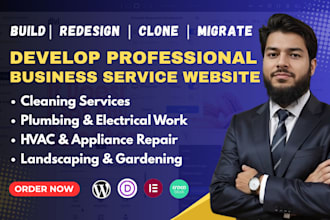 redesign or create a website for cleaning, plumbing, electrical,  hvac services