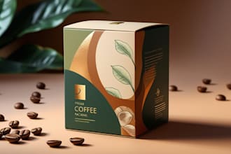 do custom box packaging design, product box design and label design