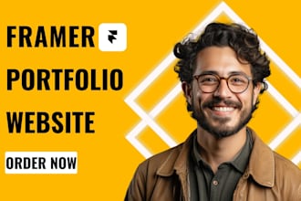 design framer landing page, portfolio or business website