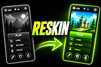 be your unity game developer, reskin unity game, reskin UI