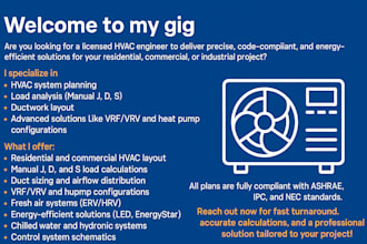 hvac design, load calculations, ductwork layout, vrf, solar stamp, heat pump