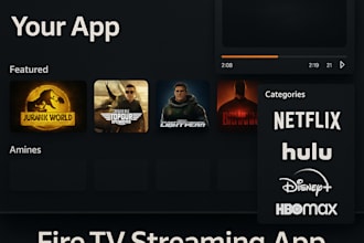 develop a custom amazon fire TV streaming app with hls live and vod