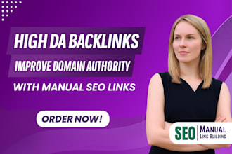 do high da backlinks and increase DR with manual SEO links