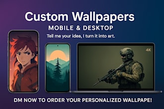 design personal desktop or mobile wallpaper