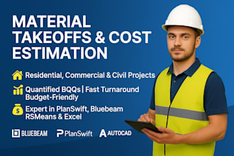 do construction material takeoff and cost estimation