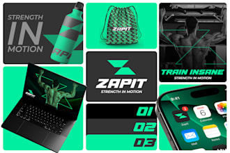 design logo for tech brand with branding kit