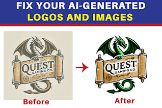 refine and vectorize ai generated image and logo