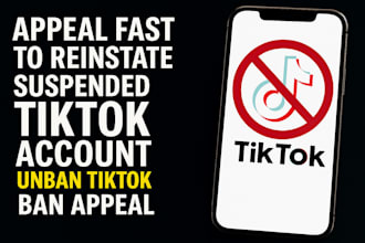 appeal fast violation or suspended tiktok account to unban tiktok ban