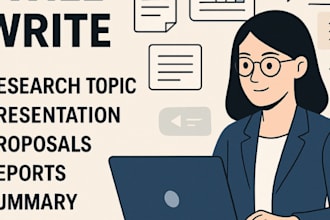 do ppt presentation, proposals, research topic, reports and essay writing