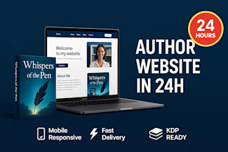 design a professional author book website landing page for kdp published book